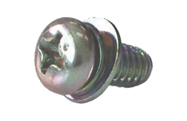 鉄(+) ナベ頭セムス小ねじ SP＝4 (ツーロック・バネ座+JIS小形平座 組込)